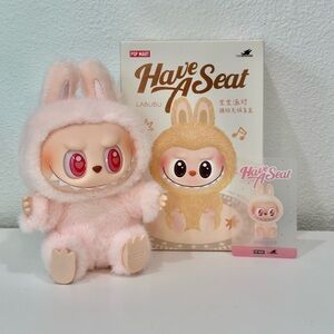 Authentic POP MART Labubu Have a Seat DADA Pink Color